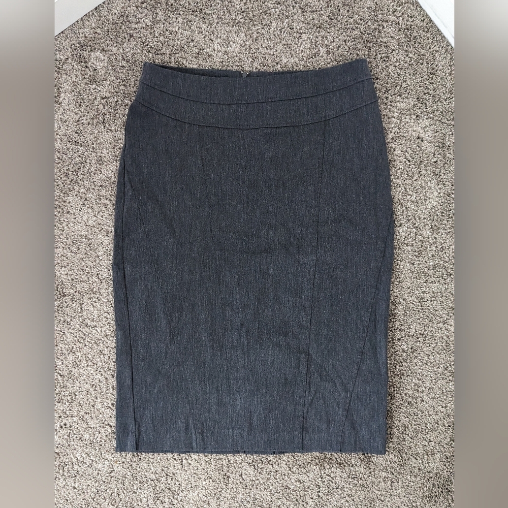 Gray Pencil Skirt